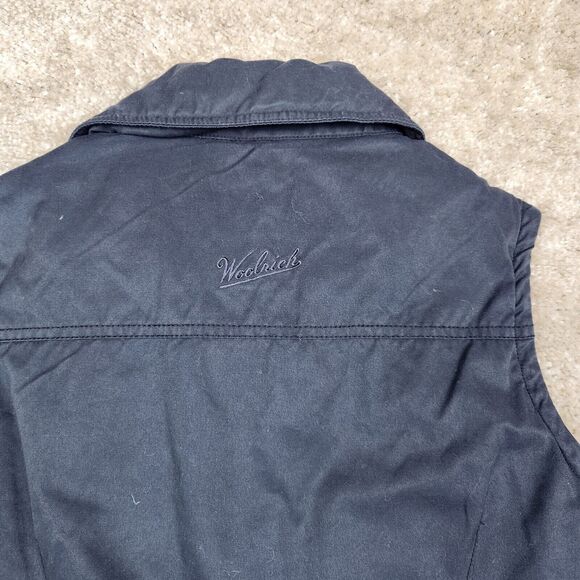 Woolrich Vest Womens Small Gray Flannel Lined Full Zip Pockets Basic Layer - Picture 7 of 10